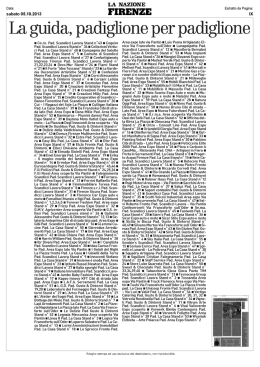 La guida, padiglione per padiglione