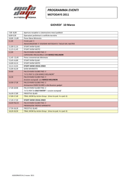 PROGRAMMA EVENTI