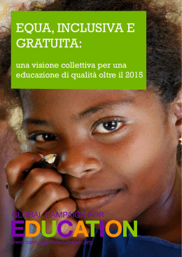EQUA, INCLUSIVA E GRATUITA: - Global Campaign for Education
