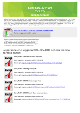 Sony KDL-32V4000 scheda tecnica