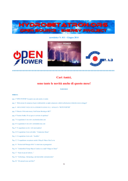 Cari Amici, sono tante le novità anche di questo