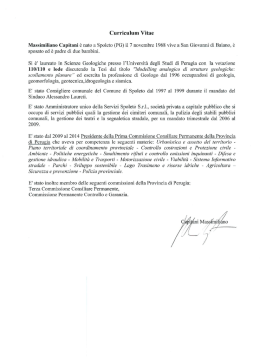 Curriculum Vitae - Comune di Spoleto