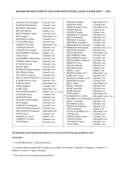 orario dei ricevimenti 2013/14 dei docenti del liceo &ldquo;ulisse dini&rdquo; &ndash; pisa