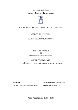 Over the Game. Il videogioco come mitologia