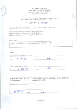 N 39 dc` 235512915 - Azienda USL 3 Pistoia