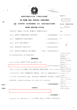 Page 1 2010 1956 Oggetto : R.G.N. 26460/2006 REPUBBLICA