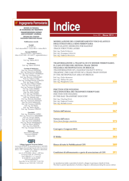 Indice - IF ingegneria ferroviaria