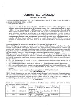 Leggi il Verbale completo.