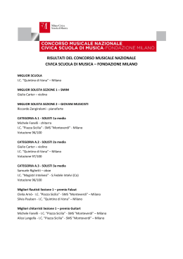 risultati del concorso musicale nazionale civica scuola di musica