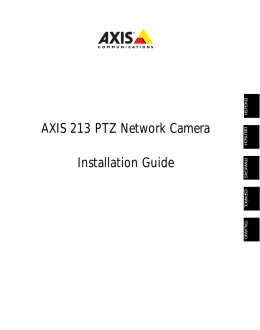 AXIS 213 PTZ Network Camera Installation Guide
