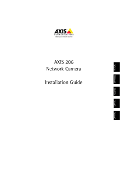 AXIS 206 Network Camera Installation Guide