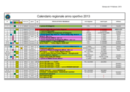 Calendario regionale anno sportivo 2013