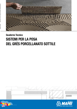 sistemi per la posa del gr&egrave;s porcellanato sottile