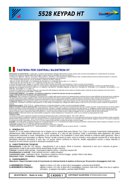 TASTIERA PER CENTRALI SILENTRON HT
