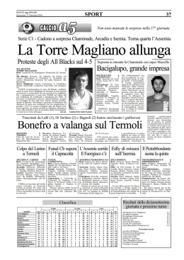 Serie C1 - Cadono a sorpresa Chaminade, Arcadia e Isernia. О