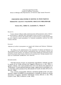 INDUZIONE DELL`ESTRO IN BOVINE IN POST