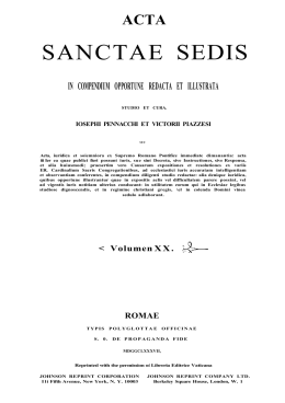 SANCTAE SEDIS