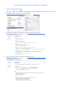 CONFIGURAZIONE PROXY GOOGLE CHROME