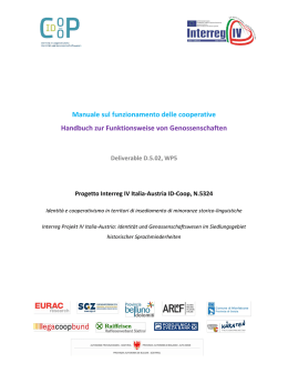 Manuale sul funzionamento delle cooperative Handbuch - ID-COOP