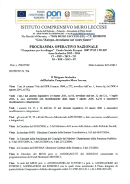 decreto graduatorie - Istituto Comprensivo Muro Leccese