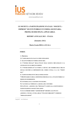 Maria Grazia Della Scala, Le societ&agrave; a - ius