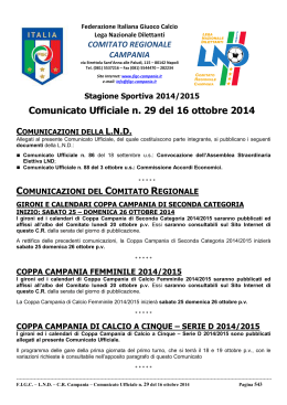 cu 29 2014-2015 - Comitato Regionale Campania