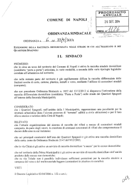 L`Ordinanza del Sindaco n&deg;1126 del 26/09/14