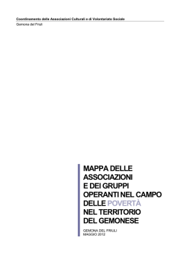 mappa delle associazioni e dei gruppi operanti nel campo delle