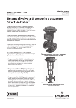 Sistema di valvola di controllo e attuatore GX a 3 vie Fisher