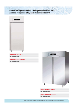 Armadi refrigerati GN2/1 - Refrigerated cabinet GN2/1