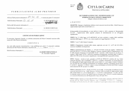 PUBBLICAZIONE ALBO PRETORIO