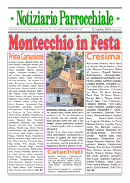 12 ottobre 2014 - Parrocchia Montecchio