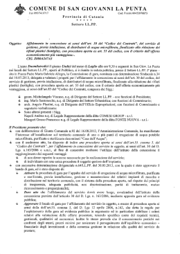 Verbale di gara completo - Comune di San Giovanni La Punta