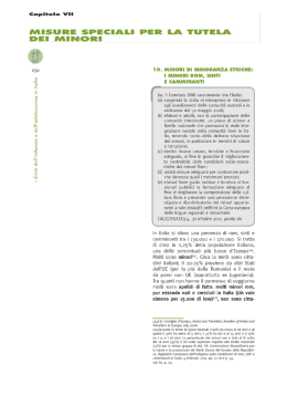 MISURE SPECIALI PER LA TUTELA