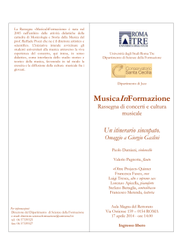 MusicaInFormazione - Università degli Studi Roma Tre