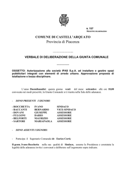 LA GIUNTA COMUNALE