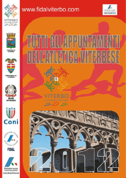 Il saluto del Comitato Provinciale della FIDAL di Viterbo