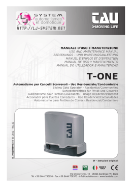 T-ONE - LJ-System automatismes