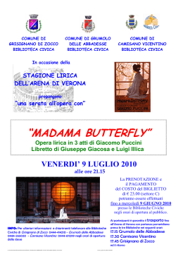 locandina butterfly 10 arena - Comune di Camisano Vicentino