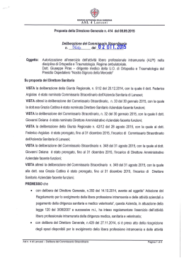 Deliberazione del Commissario Straordinario N. 366 del 02/10/2015
