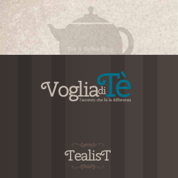 Tea List 2015 - Voglia di t&egrave;