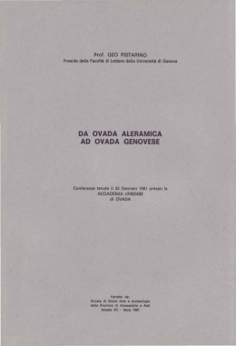 DA OVADA ALERAMICA AD OVADA GENOVESE