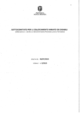 Verbale n. 3 del Sottocomitato Disabili