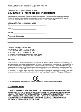 Manuale Centralina Gruppo Elettrogeno PDF Be46