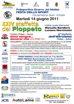 Marted&igrave; 1 4 giugno 201 1
