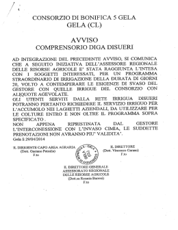 CONSORZIO DI BONIFICA 5 GELA GELA (CL)