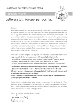 La lettera del Parroco a tutti i gruppi parrocchiali