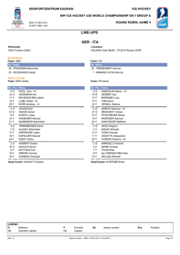 LINE-UPS GER - ITA