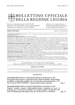parte II - Bollettino Ufficiale Regione Liguria
