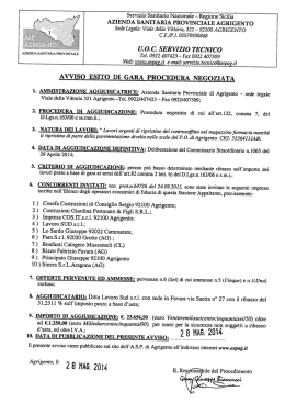 avviso esito di gara procedura negoziata
